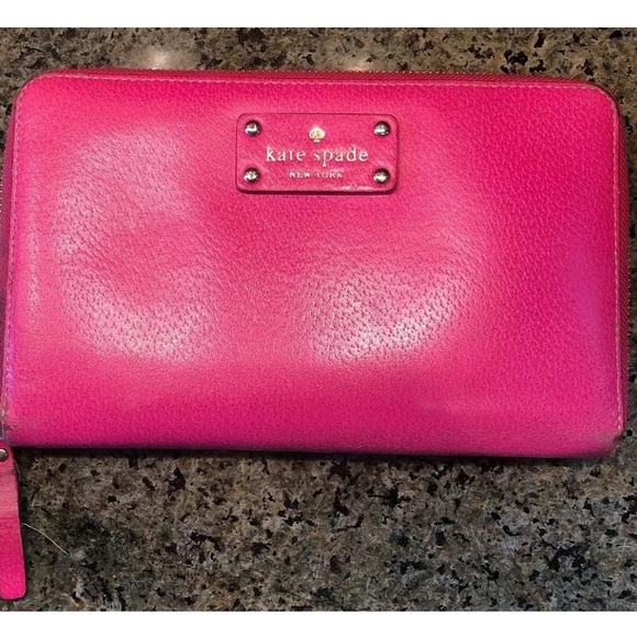 kate spade Bags Kate Spade Ny Pink Magenta Zip Wallet W Pockets